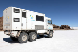 Bucher Duro 6x6 Reisemobil im Salar von Uyuni Bolivien